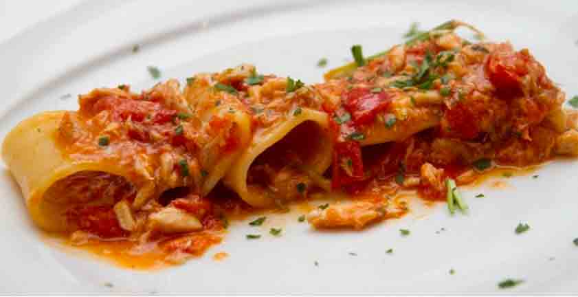 Paccheri di Gragnano al ragù di ricciola