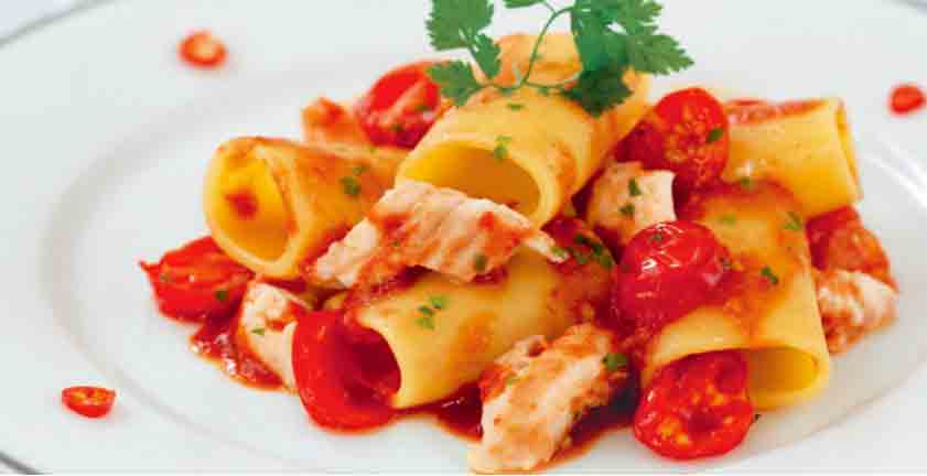 Paccheri allo scorfano e pecorino