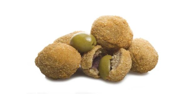 Fried stuffed olives