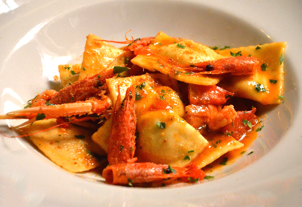 ravioli ripieni di gamberi rossi di mazara del vallo