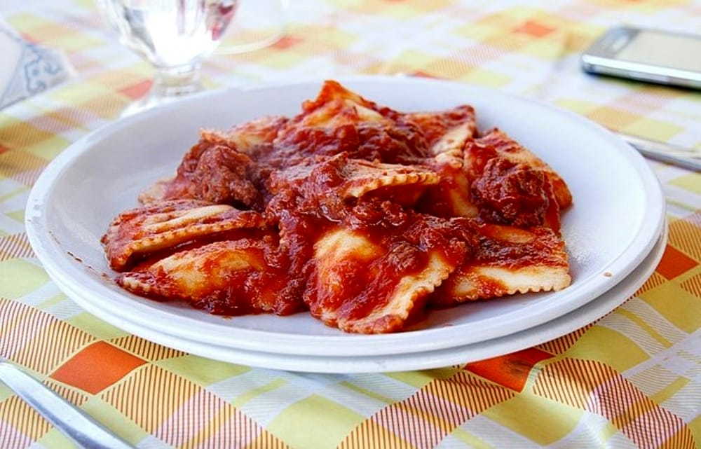 ravioli con parmigiana